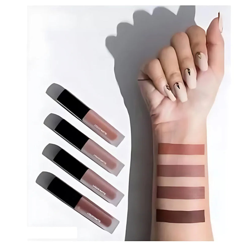 Nude Red Edition Different Shades Liquid Lipstick Set of 4 (16ml)