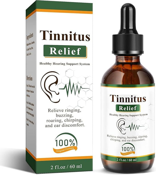 Tinnitus Relief Drops-Ringing,Buzzing & Ear Discomfort–Natural Ear Oil – 60ml (Pack Of 2)