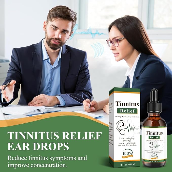 Tinnitus Relief Drops-Ringing,Buzzing & Ear Discomfort–Natural Ear Oil – 60ml ( Buy 1 Get 2 Free )