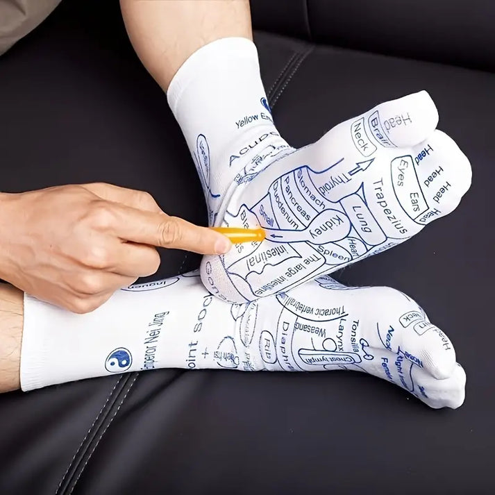 Original Acupressure Foot Reflexology Socks With Stick