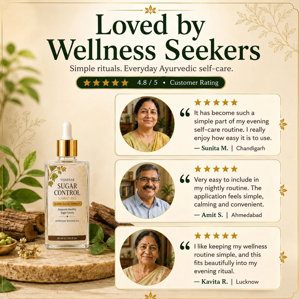 Vijaysar Natural Blood Sugar Management Nabhi Oil ( Buy 1 Get 1 Free )