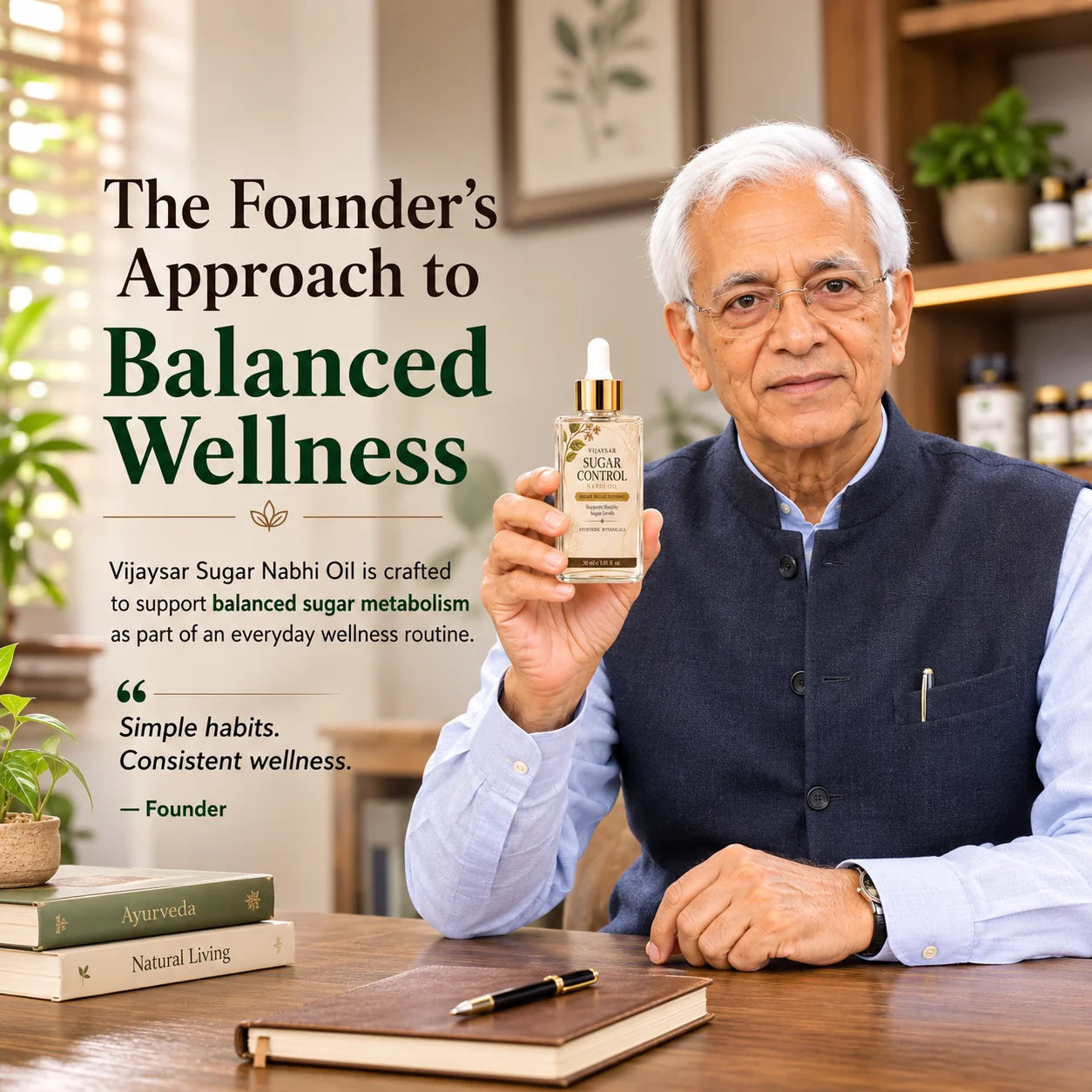 Vijaysar Natural Blood Sugar Management Nabhi Oil ( Buy 1 Get 1 Free )