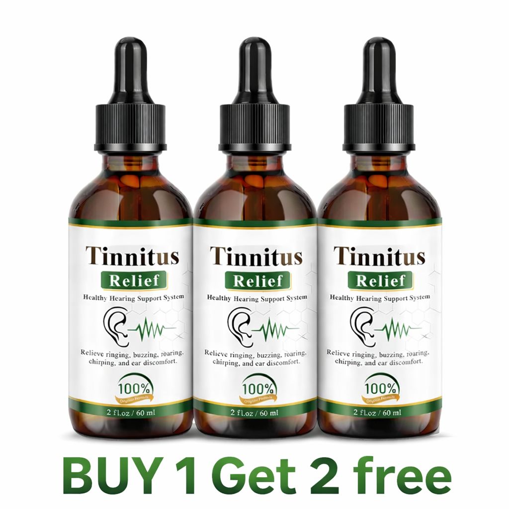 Tinnitus Relief Drops-Ringing,Buzzing & Ear Discomfort–Natural Ear Oil – 60ml ( Buy 1 Get 2 Free )