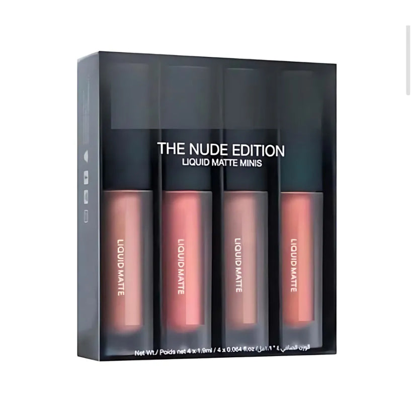 Nude Red Edition Different Shades Liquid Lipstick Set of 4 (16ml)