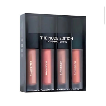 Nude Red Edition Different Shades Liquid Lipstick Set of 4 (16ml)