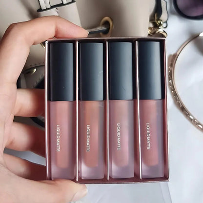 Nude Red Edition Different Shades Liquid Lipstick Set of 4 (16ml)