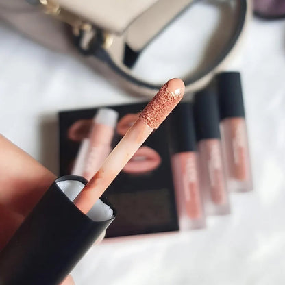Nude Red Edition Different Shades Liquid Lipstick Set of 4 (16ml)