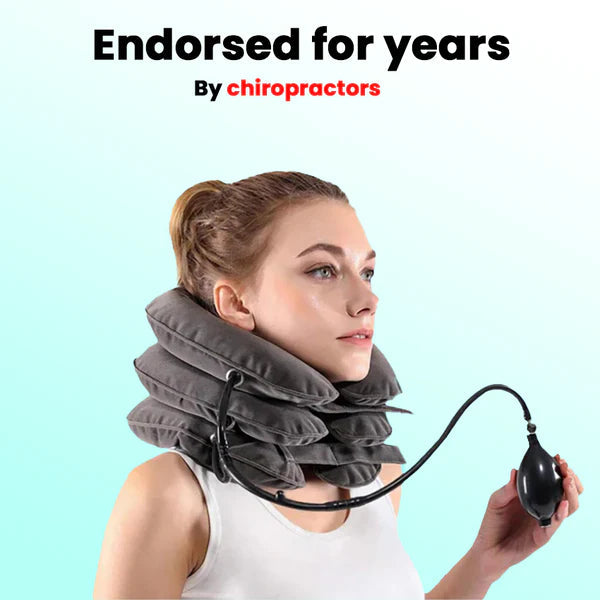 Inflatable Neck Stretcher Collar Device With Pump